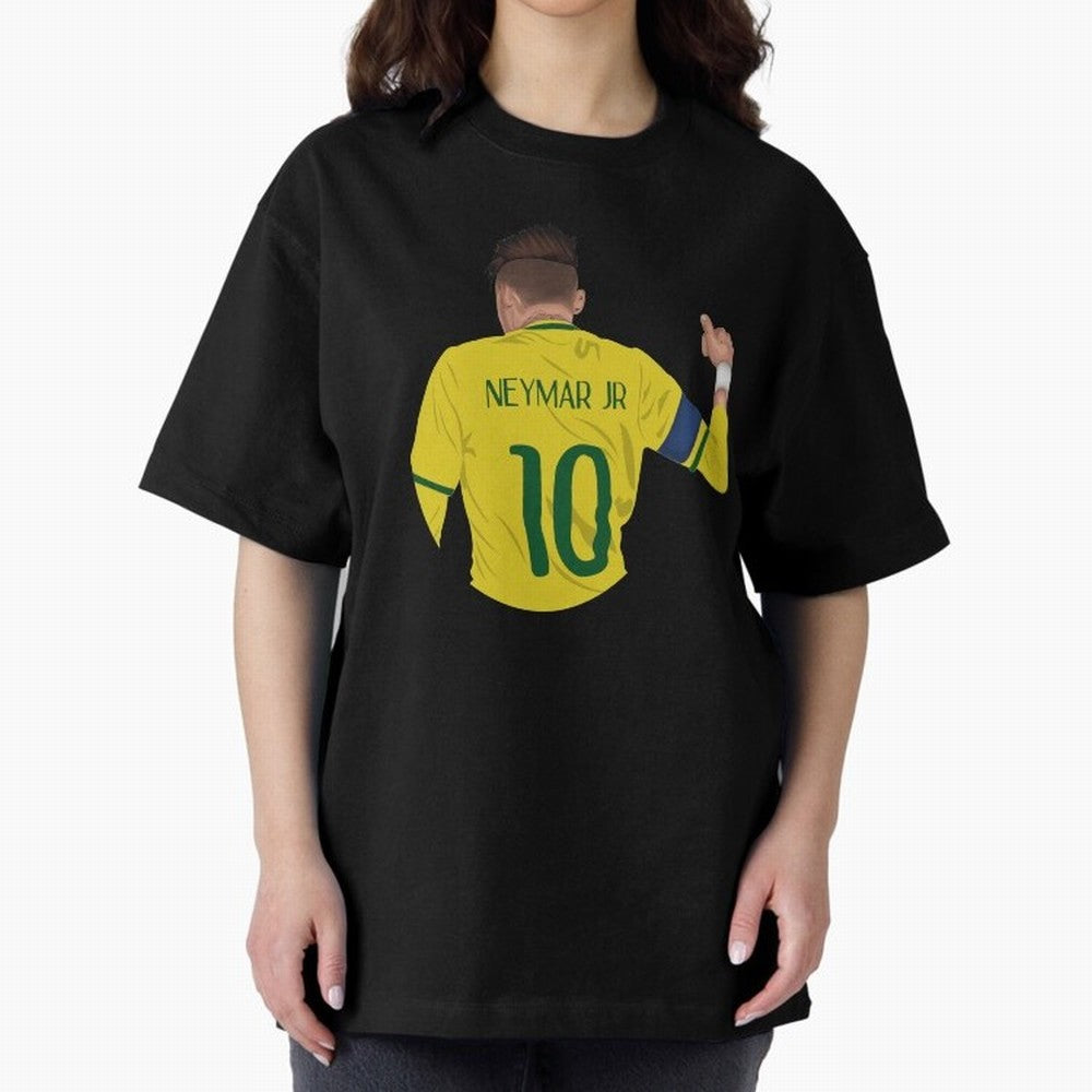 Neymar Junior Oversized T-Shirt Bring FIFA World Cup 2026 for Fans of Neymar, Haaland and Cristiano Ronaldo and Argentina, Bringing Goal Celebration Energy, Supporter Heritage, Football Icons and Worldwide Tournament Joy; Built for Supporters