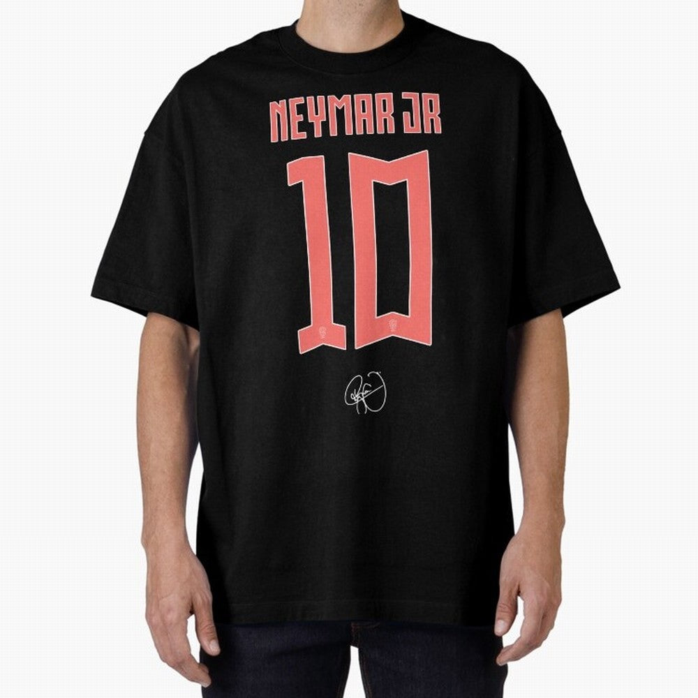 Neymar 10 Oversized T-Shirt Turn Every Weekend Toward Global Football Passion for FIFA World Cup 2026, Made for Mbappe, Germany, Championship Spirit, Famous Goals, Roaring Crowds and International Football Unity; Ideal for Passionate Fans Who Love