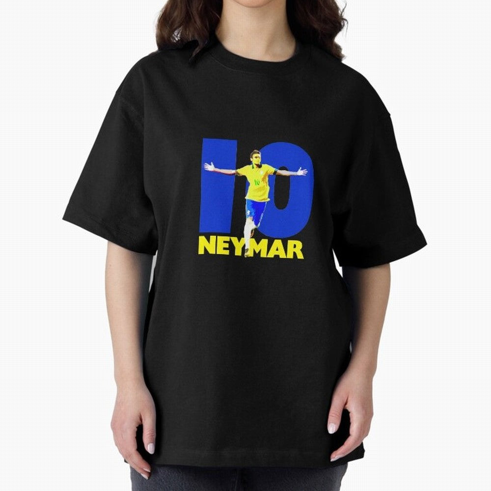 Neymar 10 Oversized T-Shirt Carry National Pride through the FIFA World Cup 2026 Journey through Haaland Highlights, England Pride, Retro Football Energy, Iconic Rivalries, Trophy Chase Drama and Stadium Atmosphere; Perfect for Supporters Who Want