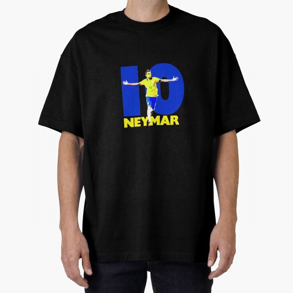 Neymar 10 Oversized T-Shirt Carry National Pride through the FIFA World Cup 2026 Journey through Haaland Highlights, England Pride, Retro Football Energy, Iconic Rivalries, Trophy Chase Drama and Stadium Atmosphere; Perfect for Supporters Who Want