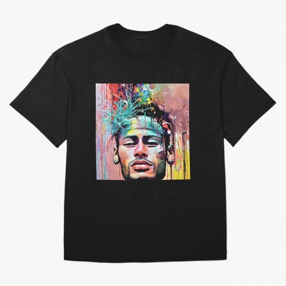 Colorful Neymar Oversized T-Shirt Remember FIFA World Cup 2026 USA Canada Mexico Celebrating Haaland and Mbappe, France and Portugal Energy, Sports Nostalgia, International Competition, Famous Players and Unforgettable Victories; Created for Match