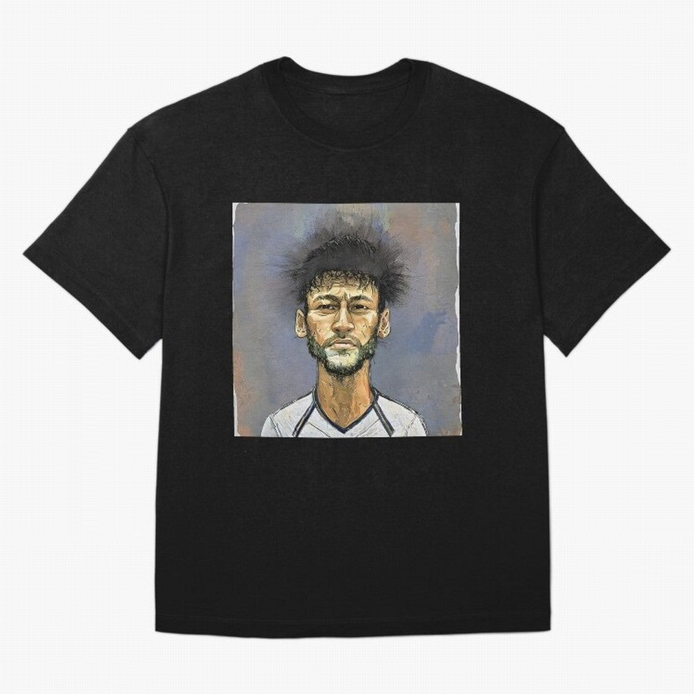 Portrait of neymar Oversized T-Shirt Honor Global Football Passion for FIFA World Cup 2026 USA Canada Mexico, Featuring Haaland and Mbappe, England, Football Festival Excitement, Trophy Ambitions, Country Rivalries and Star Player Buzz; Great for