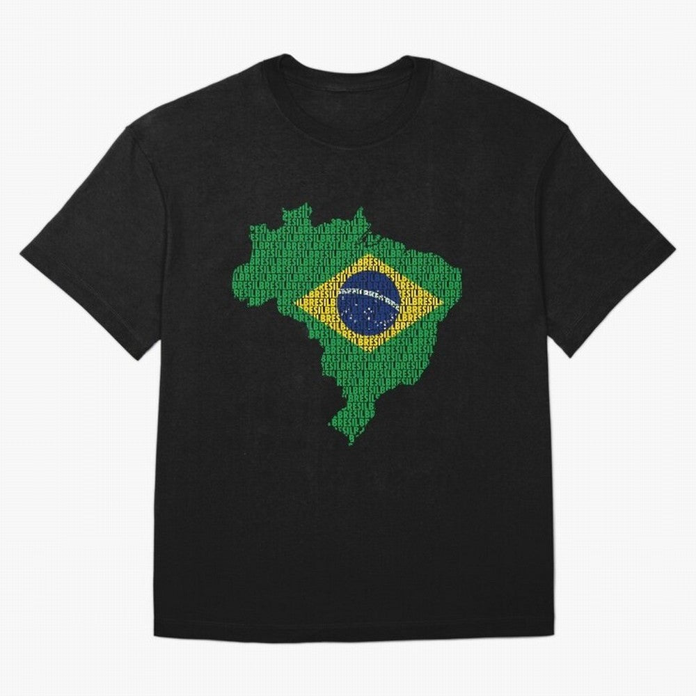 Map of Brazil (Brazil) Classic T-Shirt Keep Football History Alive during FIFA World Cup 2026 USA Canada Mexico Spirit, Made for Brazil, Portugal and Argentina, Messi, CR7 and Mbappe, Championship Spirit, Famous Goals, Roaring Crowds and