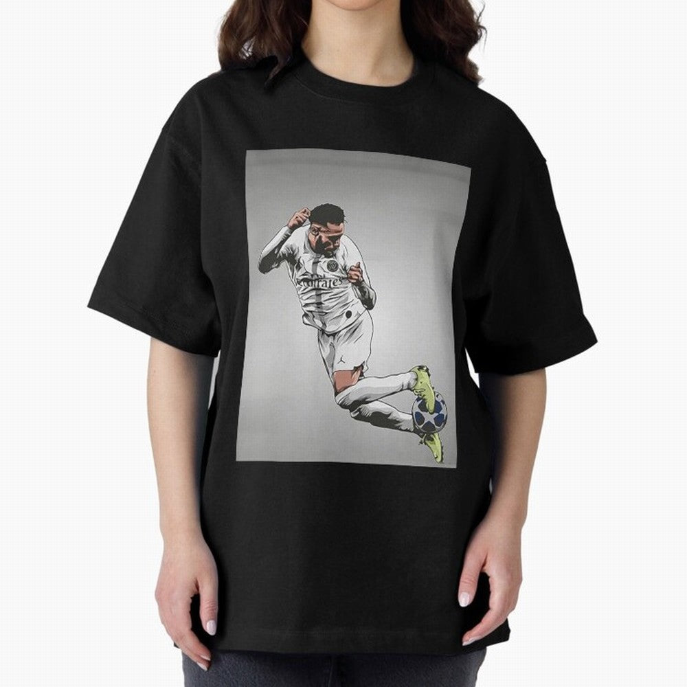 Illustration Neymar Wallpaper Classic T-Shirt Follow the Road to FIFA World Cup 2026 USA Canada Mexico Capturing Messi, Neymar and Mbappe, Spain Energy, Championship Spirit, Famous Goals, Roaring Crowds and International Football Unity; Created for