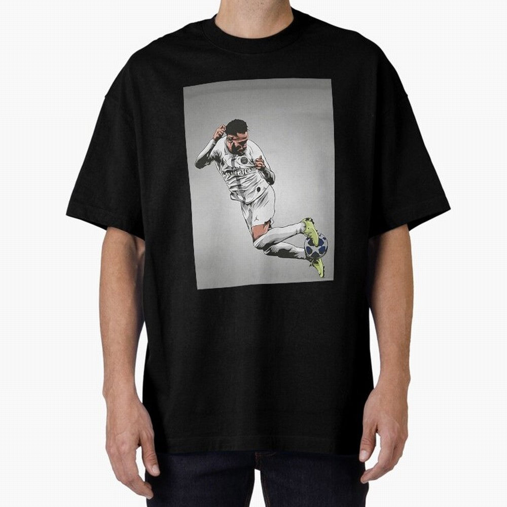 Illustration Neymar Wallpaper Classic T-Shirt Follow the Road to FIFA World Cup 2026 USA Canada Mexico Capturing Messi, Neymar and Mbappe, Spain Energy, Championship Spirit, Famous Goals, Roaring Crowds and International Football Unity; Created for