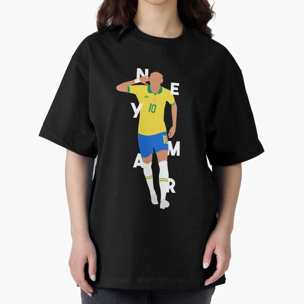 Neymar x Brazil Oversized T-Shirt Support the Legends of FIFA World Cup 2026 Group Stage Capturing Messi, CR7 and Mbappe, Argentina Energy, Champion Mindset, Group Stage Buzz, Knockout Tension and Passionate Fan Culture; Made for Collectors Who