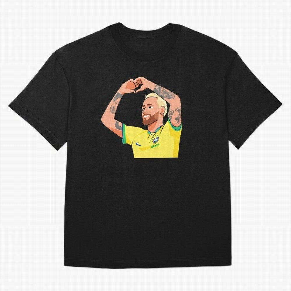 World Cup Neymar Oversized T-Shirt Bring International Match Energy to FIFA World Cup 2026 for Fans of CR7 and Argentina, Bringing Vintage Soccer Flavor, Modern Football Stars, National Flags and Final Night Emotion; Created for Match Day Parties,