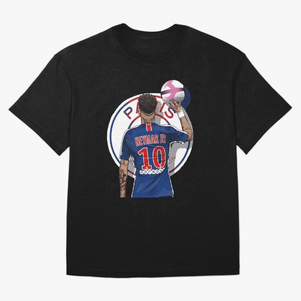 Art Neymar Illustration Classic T-Shirt Celebrate Rivalries and Pride in FIFA World Cup 2026 Spirit, Connected to England and Germany, Messi, Global Supporter Spirit, Legendary Goals, National Colors and Tournament Celebration; Made for Collectors