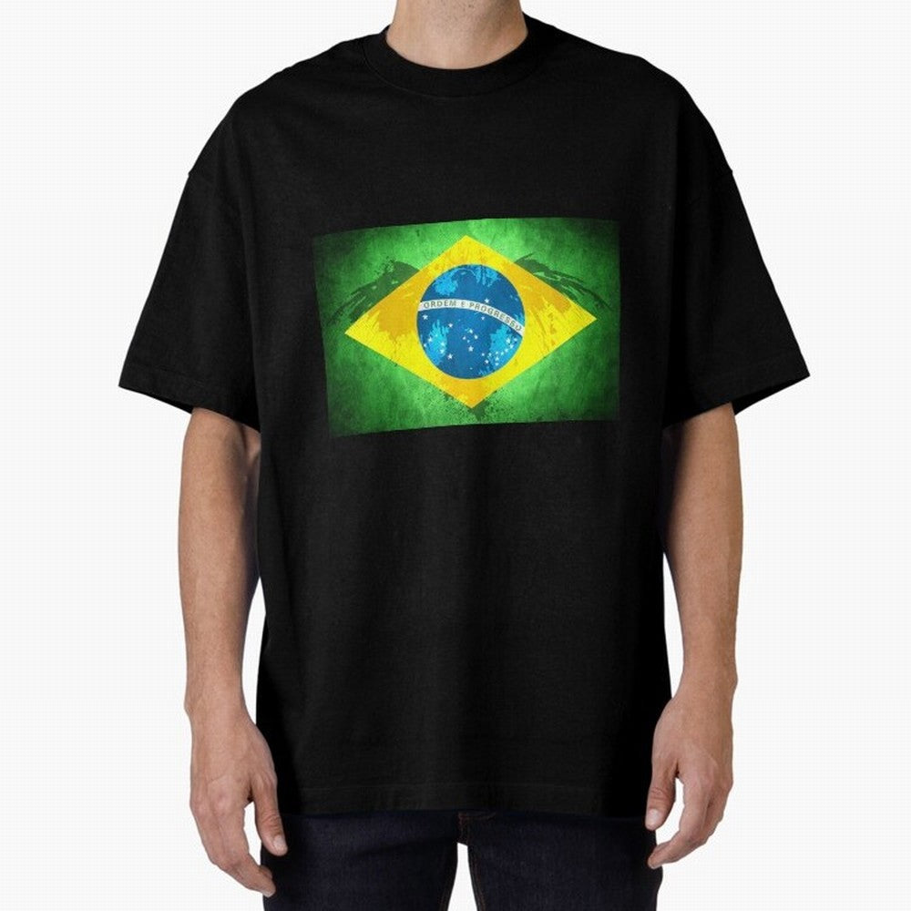 Brazil Oversized T-Shirt Cheer through Every Moment of the FIFA World Cup 2026 Journey through Cristiano Ronaldo Highlights, England, France and Netherlands Pride, Worldwide Fan Energy, Dramatic Goals, Stadium Lights and Championship Celebrations;