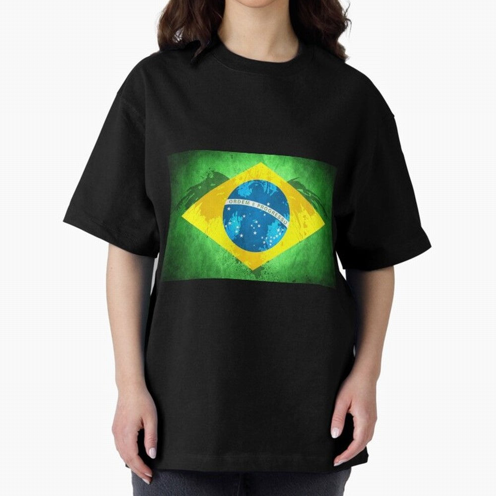 Brazil Oversized T-Shirt Cheer through Every Moment of the FIFA World Cup 2026 Journey through Cristiano Ronaldo Highlights, England, France and Netherlands Pride, Worldwide Fan Energy, Dramatic Goals, Stadium Lights and Championship Celebrations;