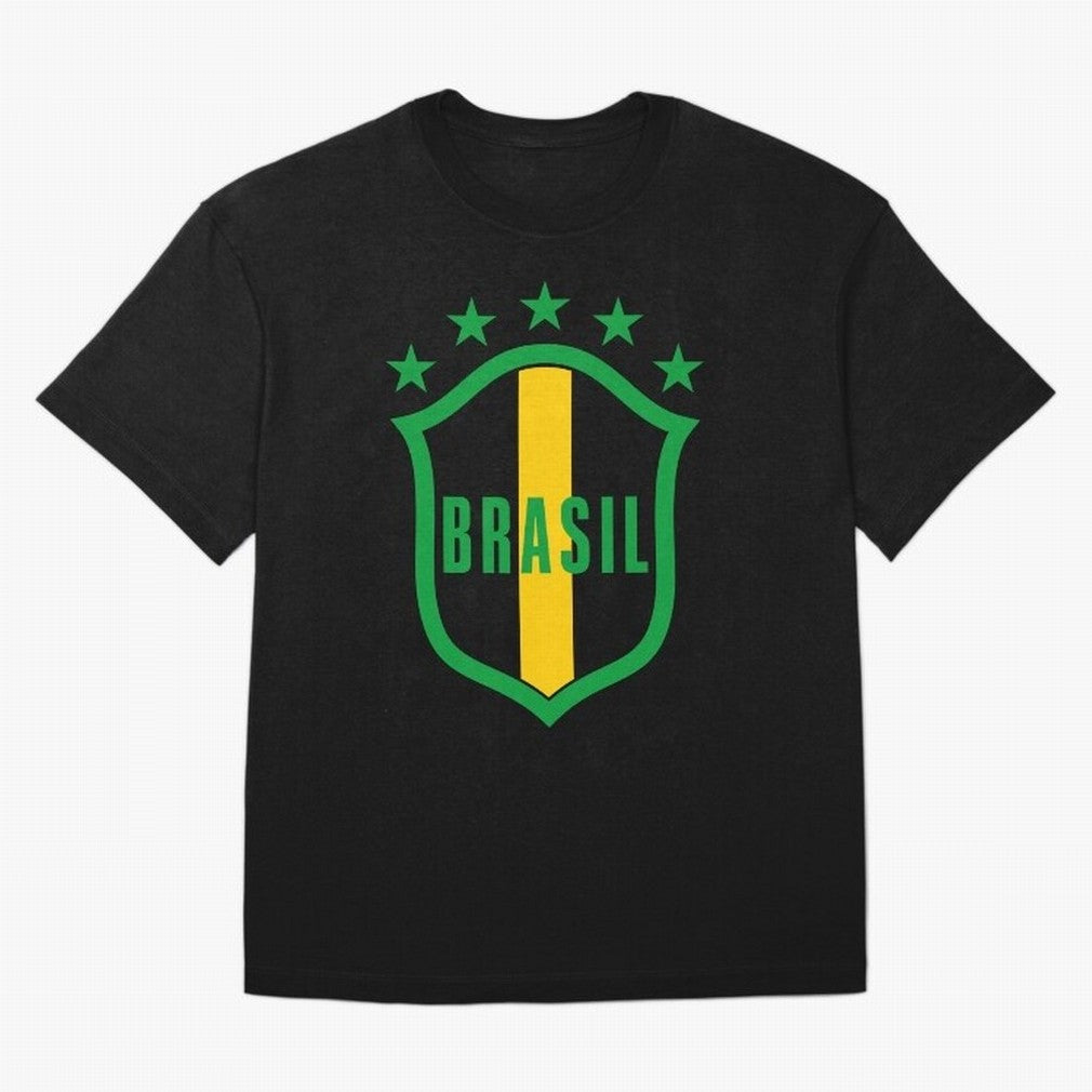 BRASIL LOGO 002 Oversized T-Shirt Bring International Match Energy to Global Football Passion for FIFA World Cup 2026 Group Stage, Driven by Neymar, Haaland and Cristiano Ronaldo, Germany, Tournament Hype, Historic Matchups, Family Viewing Parties