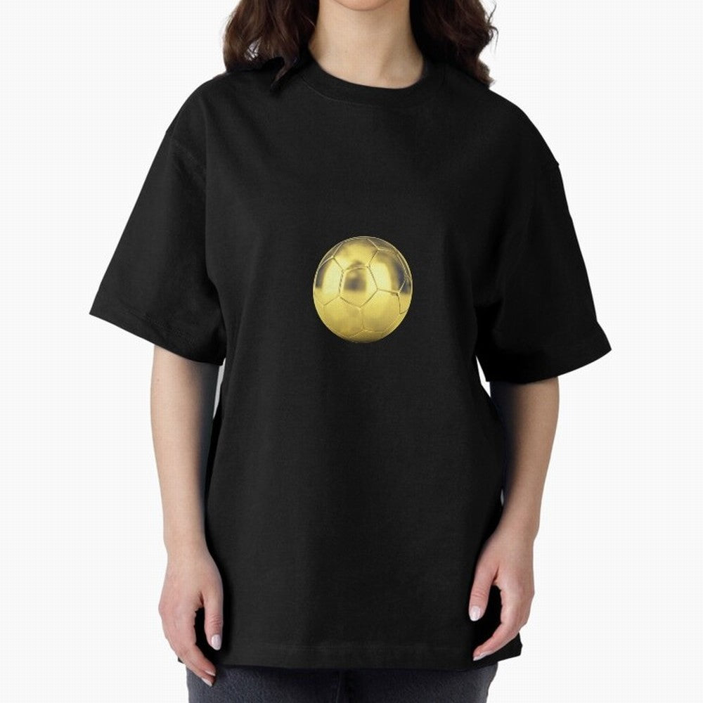 Gold Football | Golden Football Good Quality Oversized T-Shirt Showcase the FIFA World Cup 2026 Group Stage Journey through Neymar, Haaland and Cristiano Ronaldo Highlights, Spain and Netherlands Pride, Champion Mindset, Group Stage Buzz, Knockout