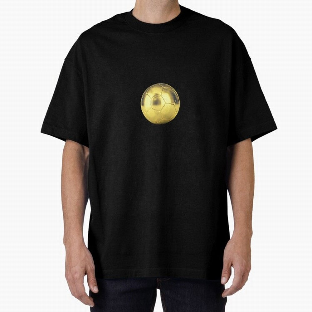 Gold Football | Golden Football Good Quality Oversized T-Shirt Showcase the FIFA World Cup 2026 Group Stage Journey through Neymar, Haaland and Cristiano Ronaldo Highlights, Spain and Netherlands Pride, Champion Mindset, Group Stage Buzz, Knockout