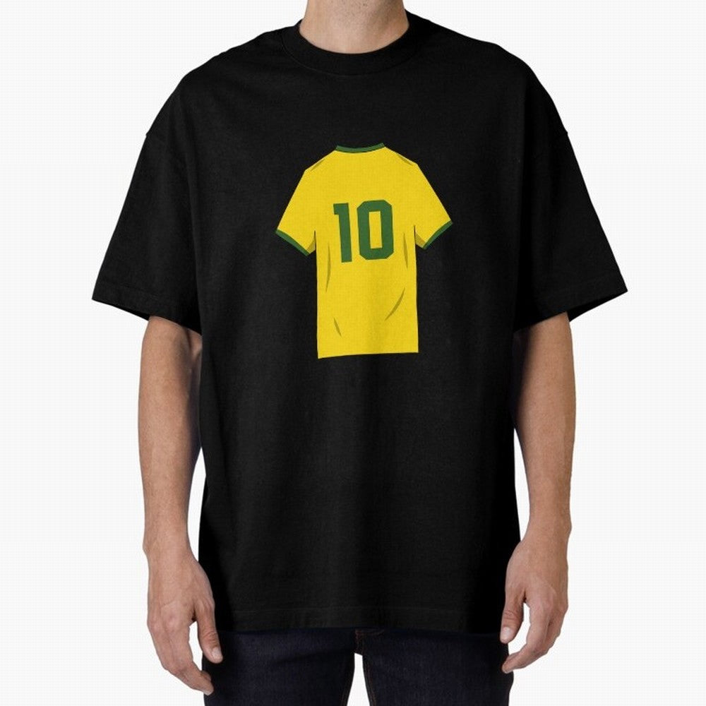 Pele Classic World Cup Jersey Oversized T-Shirt Represent Fans Who Live for Global Football Passion for FIFA World Cup 2026 USA Canada Mexico, Built around Mbappe, France and Portugal, Sports Nostalgia, International Competition, Famous Players and