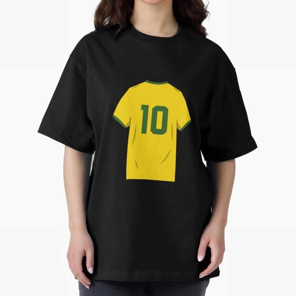 Pele Classic World Cup Jersey Oversized T-Shirt Represent Fans Who Live for Global Football Passion for FIFA World Cup 2026 USA Canada Mexico, Built around Mbappe, France and Portugal, Sports Nostalgia, International Competition, Famous Players and