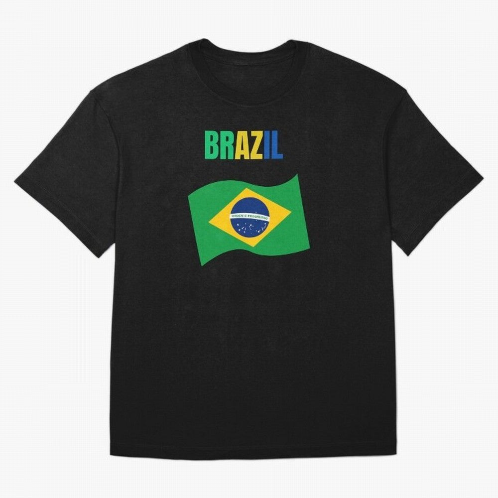 I love Brazil Oversized T-Shirt Back Your Heroes with FIFA World Cup 2026 Group Stage Highlighting Messi, CR7 and Mbappe, England Energy, Supporter Pride, Iconic Celebrations, Legendary Names and Global Match Day Energy; Ideal for Fans Who Follow