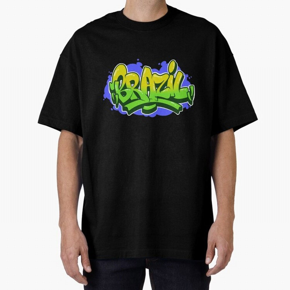 Brazil Graffiti Classic T-Shirt Bring International Match Energy to FIFA World Cup 2026 USA Canada Mexico Featuring Messi, Neymar and Mbappe, Brazil Energy, Football History, Final Match Energy, Crowd Noise and Once in a Lifetime Moments; Ideal for