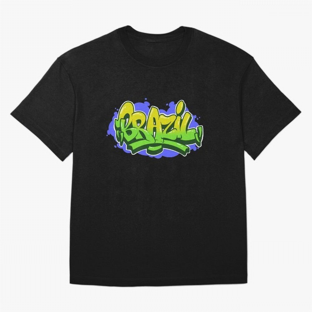 Brazil Graffiti Classic T-Shirt Bring International Match Energy to FIFA World Cup 2026 USA Canada Mexico Featuring Messi, Neymar and Mbappe, Brazil Energy, Football History, Final Match Energy, Crowd Noise and Once in a Lifetime Moments; Ideal for