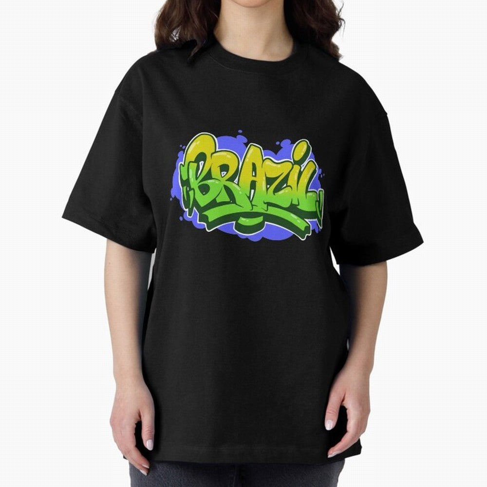 Brazil Graffiti Classic T-Shirt Bring International Match Energy to FIFA World Cup 2026 USA Canada Mexico Featuring Messi, Neymar and Mbappe, Brazil Energy, Football History, Final Match Energy, Crowd Noise and Once in a Lifetime Moments; Ideal for