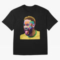 Neymar Brazil Squad Team Pop Art Classic T-Shirt Get Ready for FIFA World Cup 2026 for Fans of Haaland and Mbappe and England, Bringing Game Day Rituals, Football Legends, Country Pride and the Road to the Final; Perfect for Fans, Collectors,