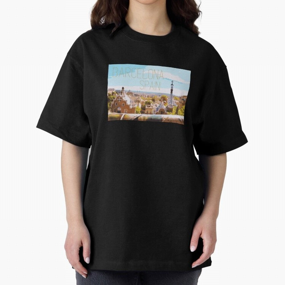 Barcelona Print Oversized T-Shirt Carry the Dream of Match Day Hype around FIFA World Cup 2026 Group Stage, CR7, Spain, Global Supporter Spirit, Legendary Goals, National Colors and Tournament Celebration; Made for Die Hard Supporters, Soccer