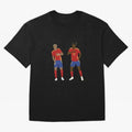 Yamal and Williams Dance Duo Oversized T-Shirt Support FIFA World Cup 2026 Group Stage Centered on Haaland and Mbappe, Spain and Netherlands Energy, Football Festival Excitement, Trophy Ambitions, Country Rivalries and Star Player Buzz; Ideal for