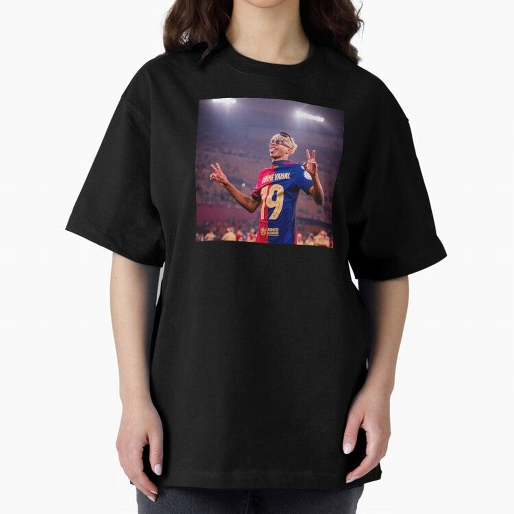 Lamine Yamal Oversized T-Shirt Unlock FIFA World Cup 2026 USA Canada Mexico Spirit, with Netherlands, Messi, CR7 and Mbappe, Supporter Pride, Iconic Celebrations, Legendary Names and Global Match Day Energy; Ideal for Fans Who Follow Messi,
