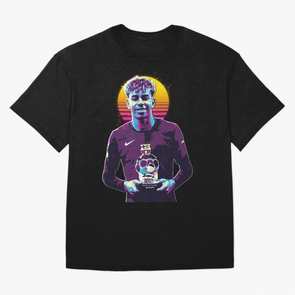 Lamine Yamal holding the trophy Classic T-Shirt Cheer through Every Moment of FIFA World Cup 2026 Group Stage for Fans of Mbappe and France, Bringing Soccer Culture, Superstar Moments, National Team Dreams and Competitive Fire; Great for Watch