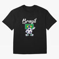 BRAZIL - Dabbing Football Soccer Ball - BRAZIL Classic T-Shirt Relive Legendary Nights from Match Day Hype around FIFA World Cup 2026 USA Canada Mexico, Cristiano Ronaldo, Portugal, Spain and Germany, Worldwide Fan Energy, Dramatic Goals, Stadium