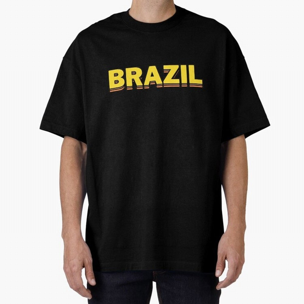 Brazil, yellow 3d sign Classic T-Shirt Follow Every Goal of the FIFA World Cup 2026 USA Canada Mexico Journey through Cristiano Ronaldo, Haaland and CR7 Highlights, England and Germany Pride, Sports Nostalgia, International Competition, Famous