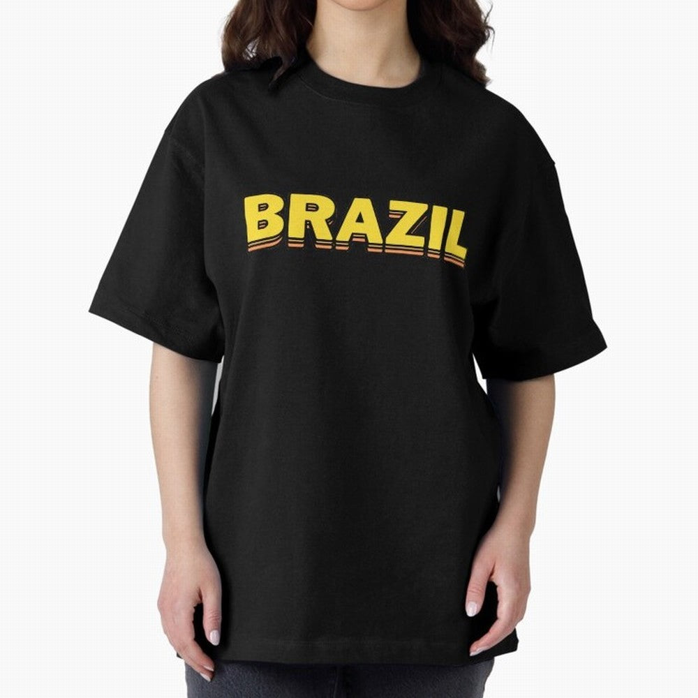 Brazil, yellow 3d sign Classic T-Shirt Follow Every Goal of the FIFA World Cup 2026 USA Canada Mexico Journey through Cristiano Ronaldo, Haaland and CR7 Highlights, England and Germany Pride, Sports Nostalgia, International Competition, Famous