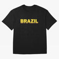 Brazil, yellow 3d sign Classic T-Shirt Follow Every Goal of the FIFA World Cup 2026 USA Canada Mexico Journey through Cristiano Ronaldo, Haaland and CR7 Highlights, England and Germany Pride, Sports Nostalgia, International Competition, Famous