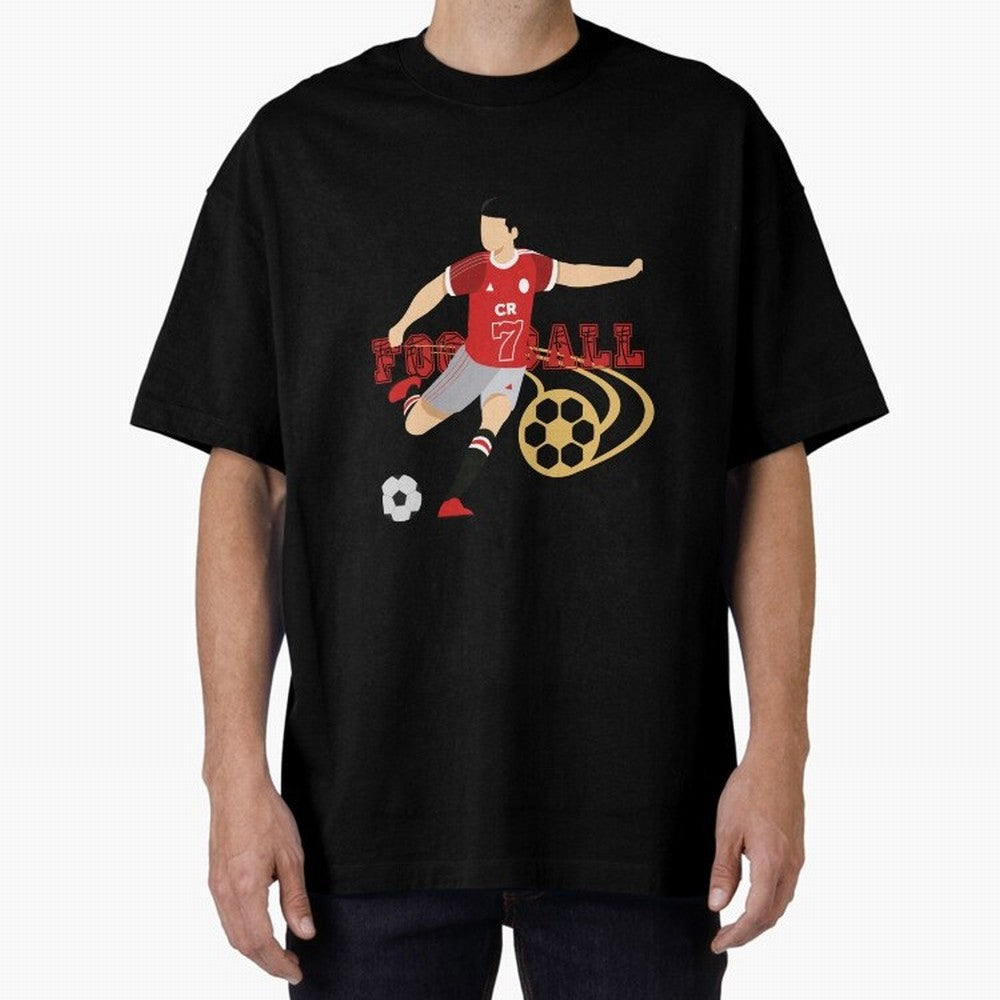 Ronaldo Football Icon Oversized T-Shirt Wear the Spirit of Global Football Passion for FIFA World Cup 2026 USA Canada Mexico, Filled with Messi, CR7 and Mbappe, England and Germany, Tournament Hype, Historic Matchups, Family Viewing Parties and