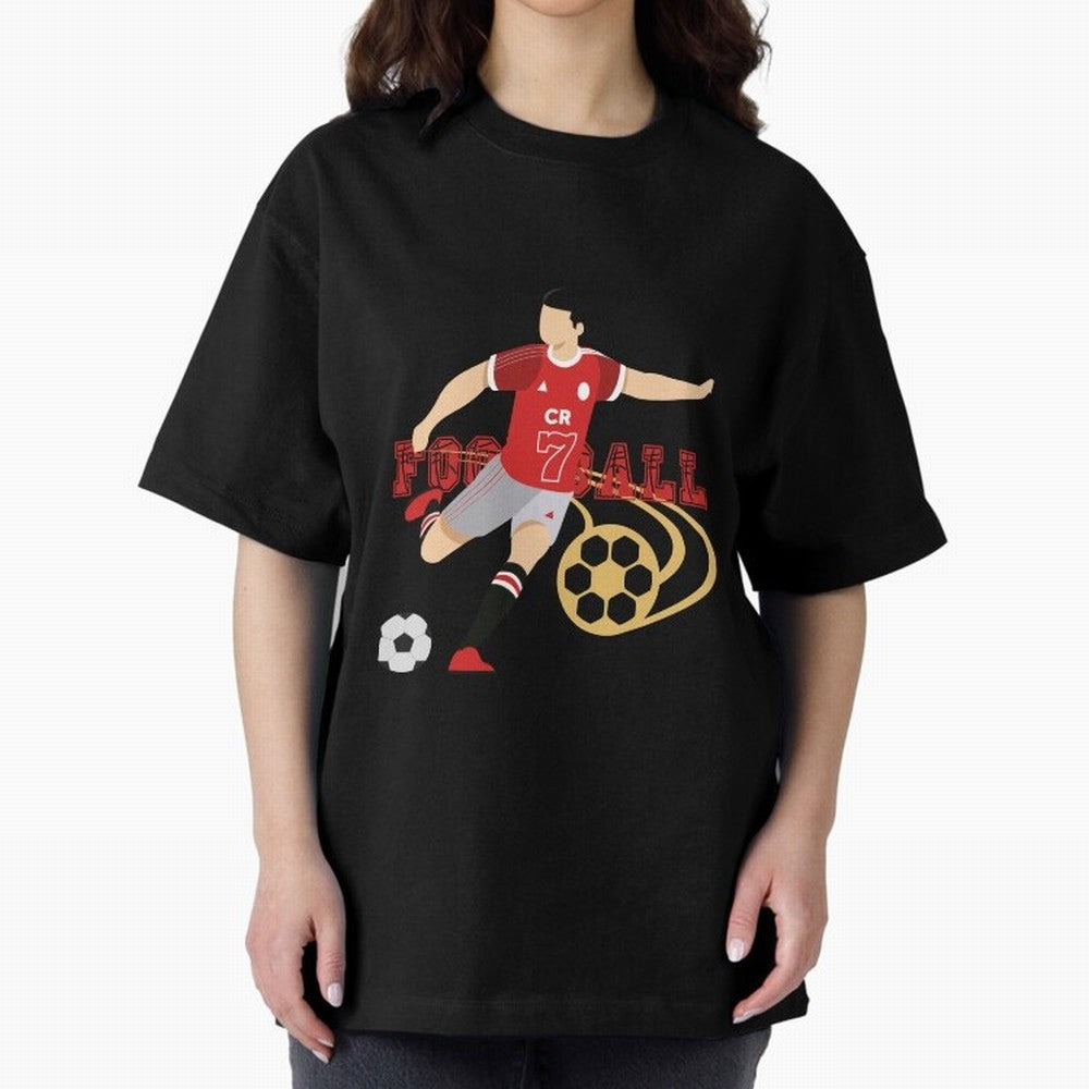 Ronaldo Football Icon Oversized T-Shirt Wear the Spirit of Global Football Passion for FIFA World Cup 2026 USA Canada Mexico, Filled with Messi, CR7 and Mbappe, England and Germany, Tournament Hype, Historic Matchups, Family Viewing Parties and
