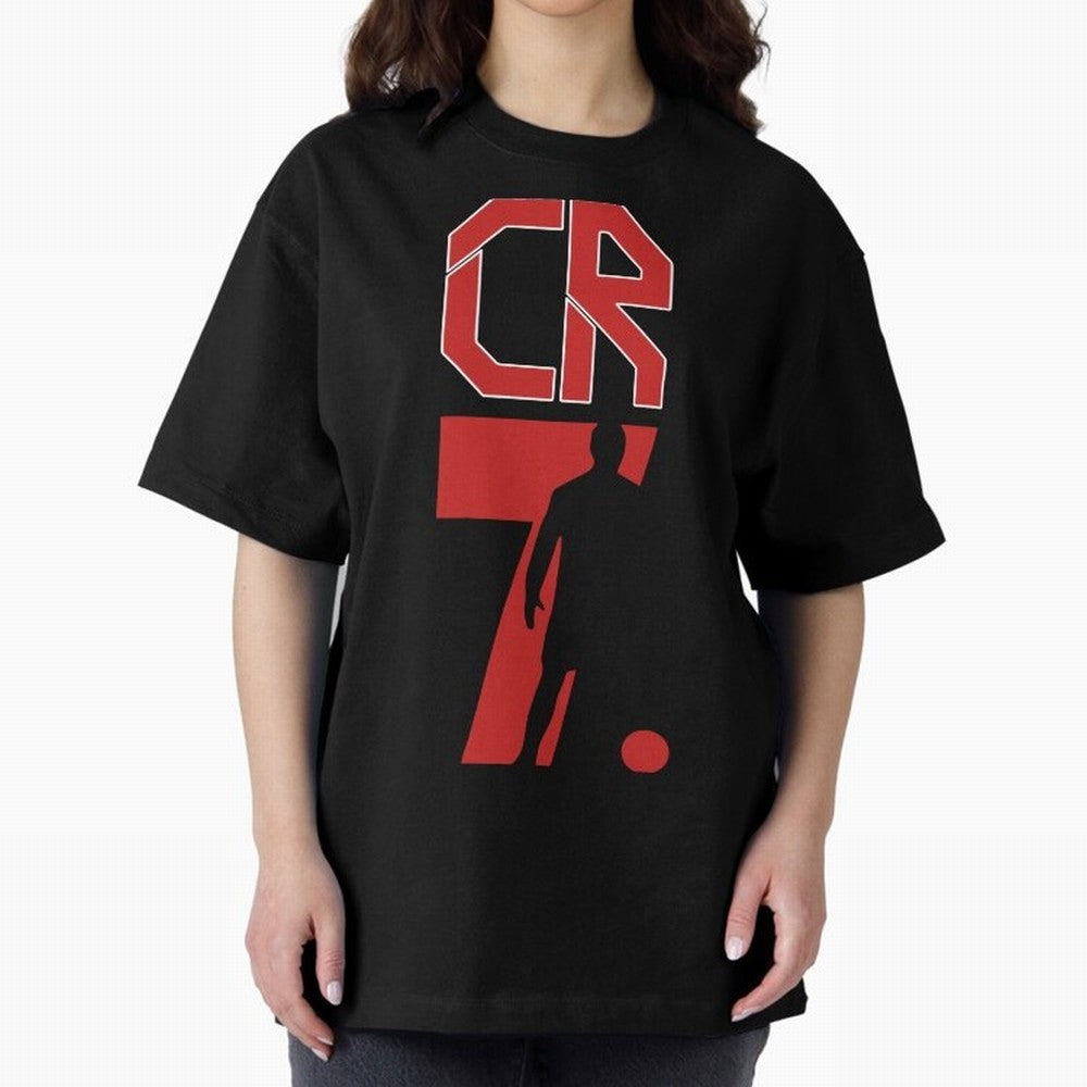 Football World Cup cristiano ronaldo CR7 Legacy Oversized T-Shirt Cheer through Every Moment of the FIFA World Cup 2026 Journey through Haaland and Mbappe Highlights, England and Germany Pride, Vintage Soccer Flavor, Modern Football Stars, National