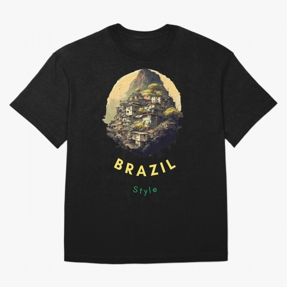 Brazil Style, Japanese Architecture Oversized T-Shirt Celebrate Football Dreams Across Match Day Hype around FIFA World Cup 2026, Haaland, Argentina and Brazil, Stadium Chants, National Pride, Trophy Dreams and Unforgettable Football Memories;
