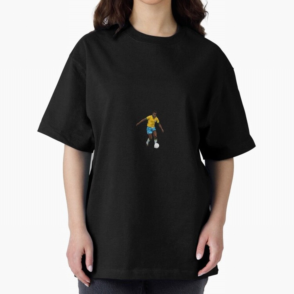 Pele Minimalist Oversized T-Shirt Celebrate National Team Dreams in Global Football Passion for FIFA World Cup 2026, Celebrating Haaland and Mbappe, France and Portugal, Stadium Memories, Football Loyalty, International Chants and Championship