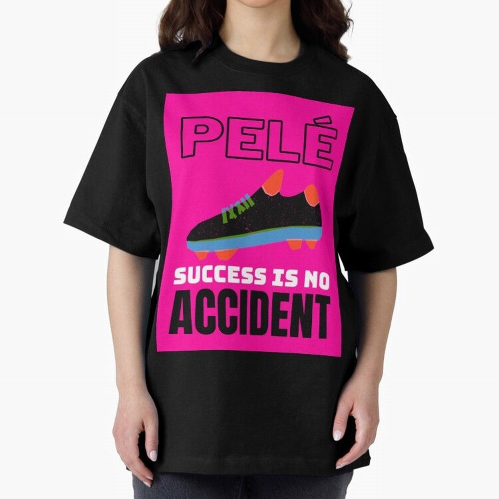 Pele Quote Success Is No Accident Graphic Classic T-Shirt Live the Energy of FIFA World Cup 2026 Spirit, with France, Neymar, Soccer Culture, Superstar Moments, National Team Dreams and Competitive Fire; Great for Watch Parties, Sports Bars, Family