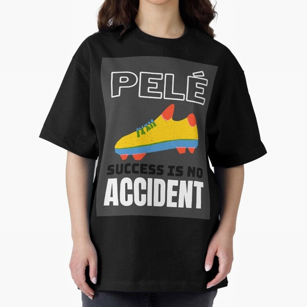 Pele Quote Success Is No Accident Graphic Classic T-Shirt Live the Energy of FIFA World Cup 2026 for Fans of Messi, Neymar and Mbappe and Brazil, Portugal and Argentina, Bringing Vintage Soccer Flavor, Modern Football Stars, National Flags and