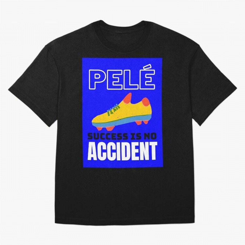 Pele Quote Success Is No Accident Graphic Classic T-Shirt Bring Retro Soccer Energy to FIFA World Cup 2026 USA Canada Mexico for Fans of Messi, CR7 and Mbappe and Germany, Bringing Worldwide Fan Energy, Dramatic Goals, Stadium Lights and