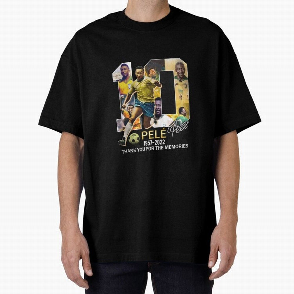 Signed Pele Shirt Oversized T-Shirt Live for the Drama of Match Day Hype around FIFA World Cup 2026 Group Stage, Mbappe, England, France and Netherlands, Classic Soccer Heritage, Championship Pressure, Fan Loyalty and International Pride; Perfect