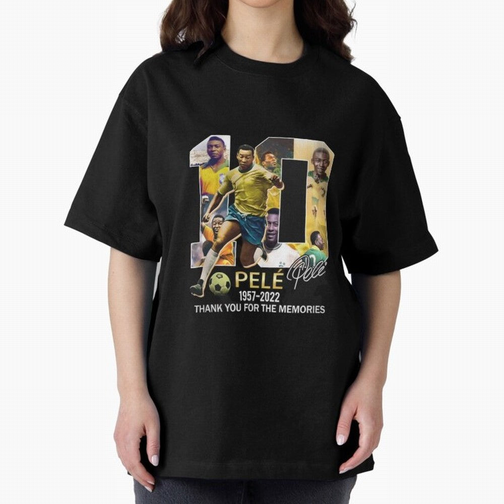 Signed Pele Shirt Oversized T-Shirt Live for the Drama of Match Day Hype around FIFA World Cup 2026 Group Stage, Mbappe, England, France and Netherlands, Classic Soccer Heritage, Championship Pressure, Fan Loyalty and International Pride; Perfect