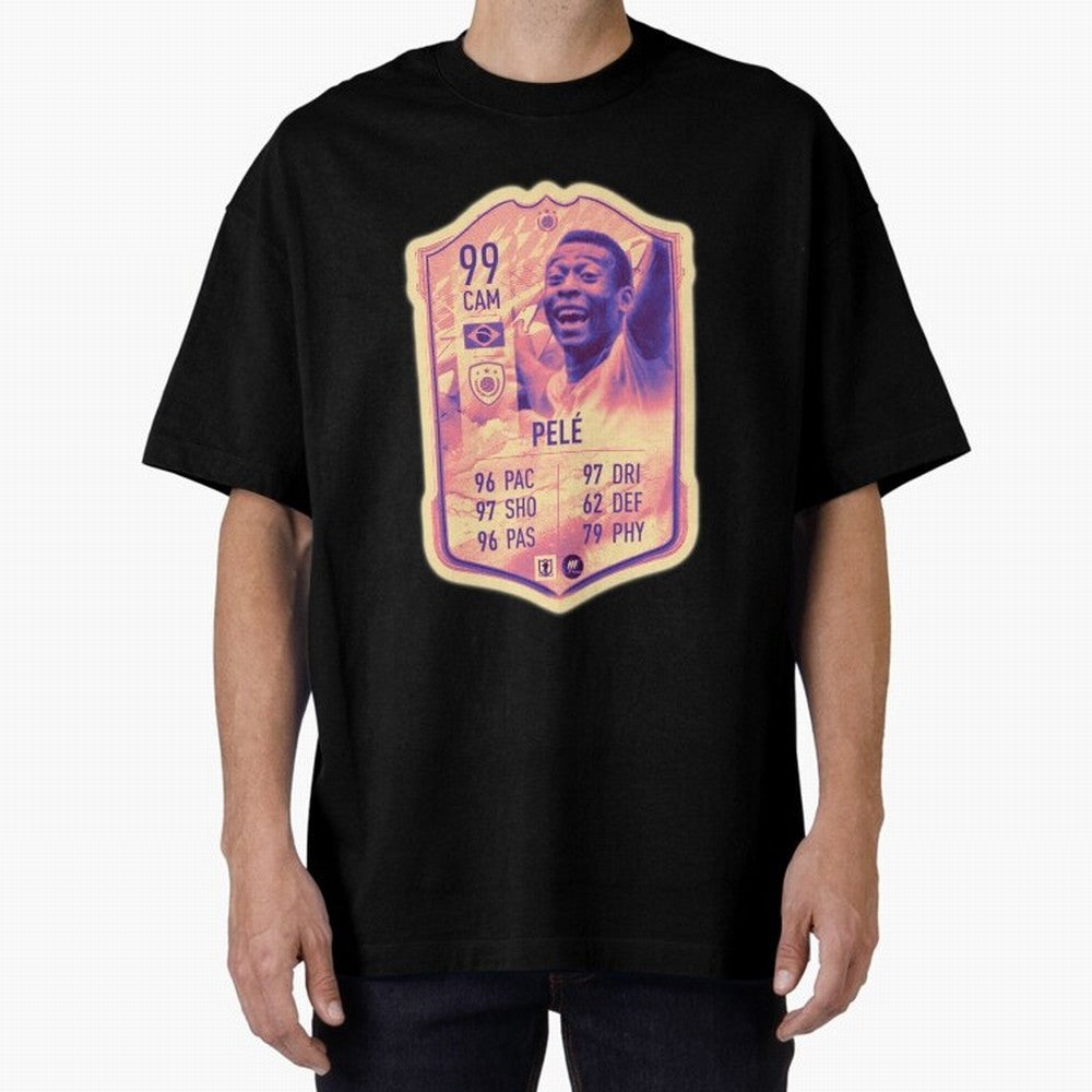 Pele Oversized T-Shirt Follow Match Day Hype around FIFA World Cup 2026 USA Canada Mexico, Haaland, France and Portugal, Championship Spirit, Famous Goals, Roaring Crowds and International Football Unity; Made for Collectors Who Enjoy Iconic