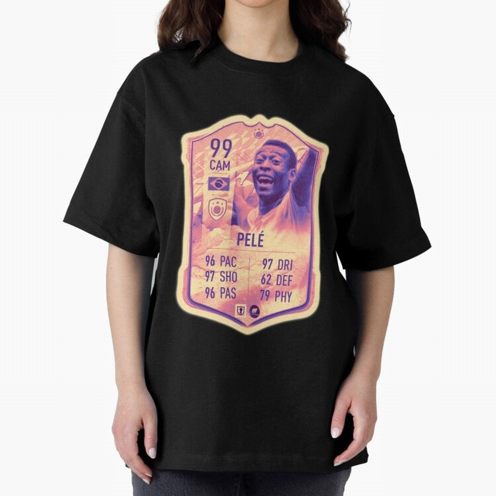 Pele Oversized T-Shirt Follow Match Day Hype around FIFA World Cup 2026 USA Canada Mexico, Haaland, France and Portugal, Championship Spirit, Famous Goals, Roaring Crowds and International Football Unity; Made for Collectors Who Enjoy Iconic