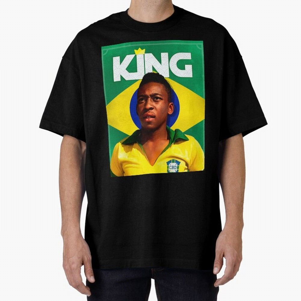 King Pele Oversized T-Shirt Celebrate Football Dreams Across Match Day Hype around FIFA World Cup 2026 Group Stage, Neymar, Portugal, Fan Favorite Moments, National Team Passion, Big Match Drama and Soccer History; Made for Collectors Who Enjoy