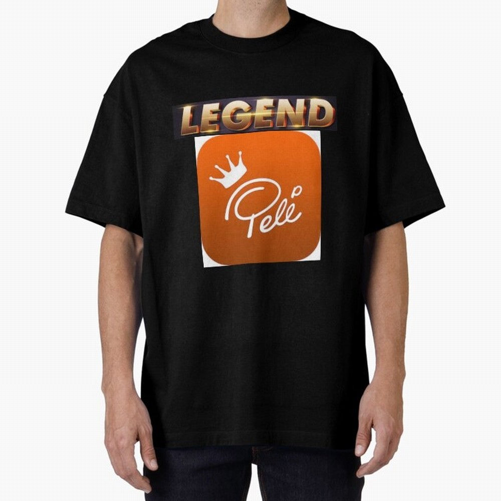 Signed Pele Shirt Oversized T-Shirt Celebrate the Magic of FIFA World Cup 2026 USA Canada Mexico Celebrating Haaland and Mbappe, Brazil, Portugal and Argentina Energy, Goal Celebration Energy, Supporter Heritage, Football Icons and Worldwide