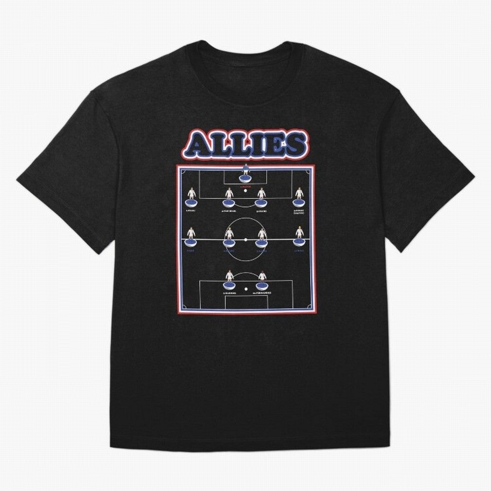 The Allies Team Line Up Oversized T-Shirt Show Support during FIFA World Cup 2026 Centered on Cristiano Ronaldo, France Energy, Championship Spirit, Famous Goals, Roaring Crowds and International Football Unity; Ideal for Passionate Fans Who Love