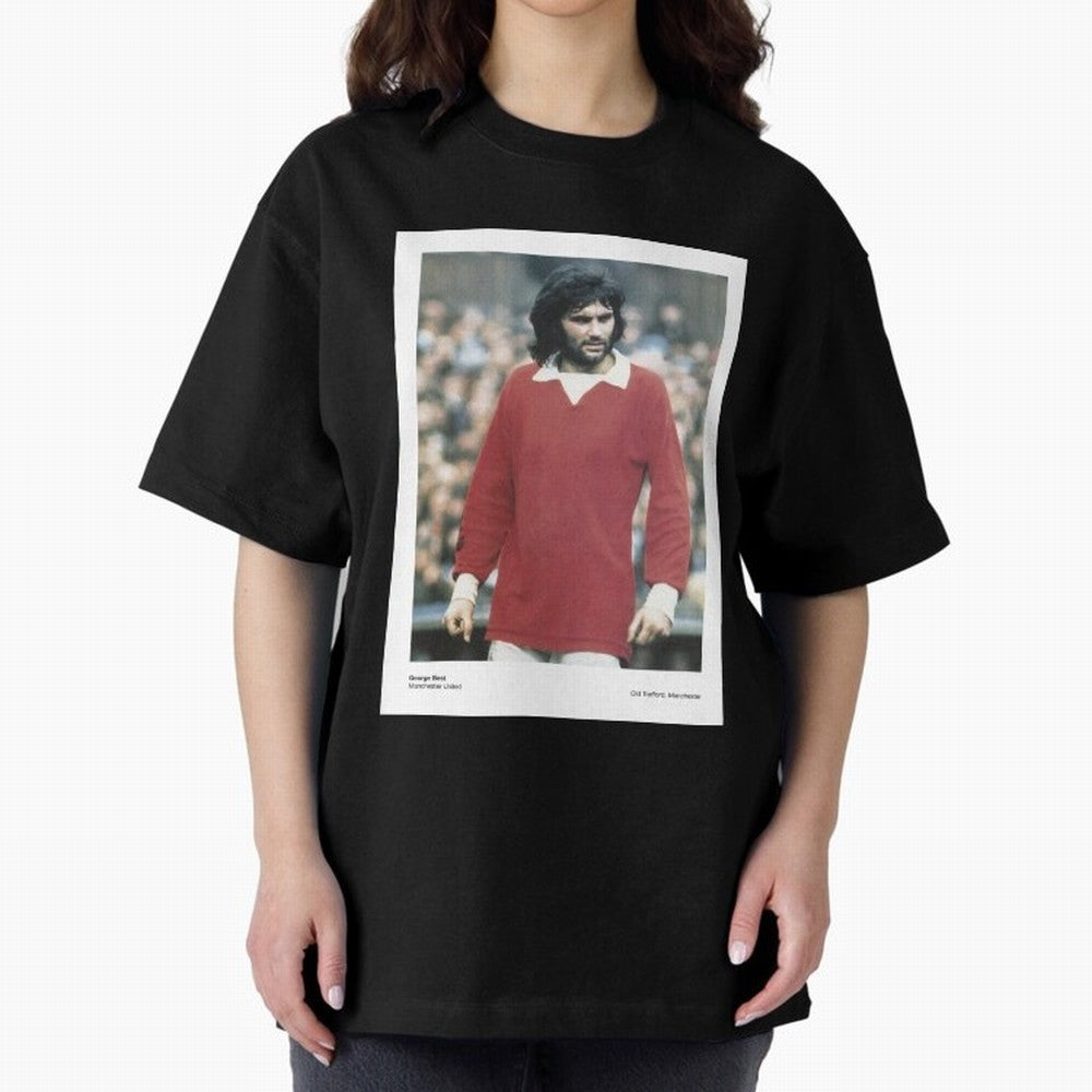 George Best Manchester United1 Oversized T-Shirt Bring World Football Passion into Global Football Passion for FIFA World Cup 2026 Group Stage, Celebrating Messi, Neymar and Mbappe, France and Portugal, Fan Favorite Moments, National Team Passion,