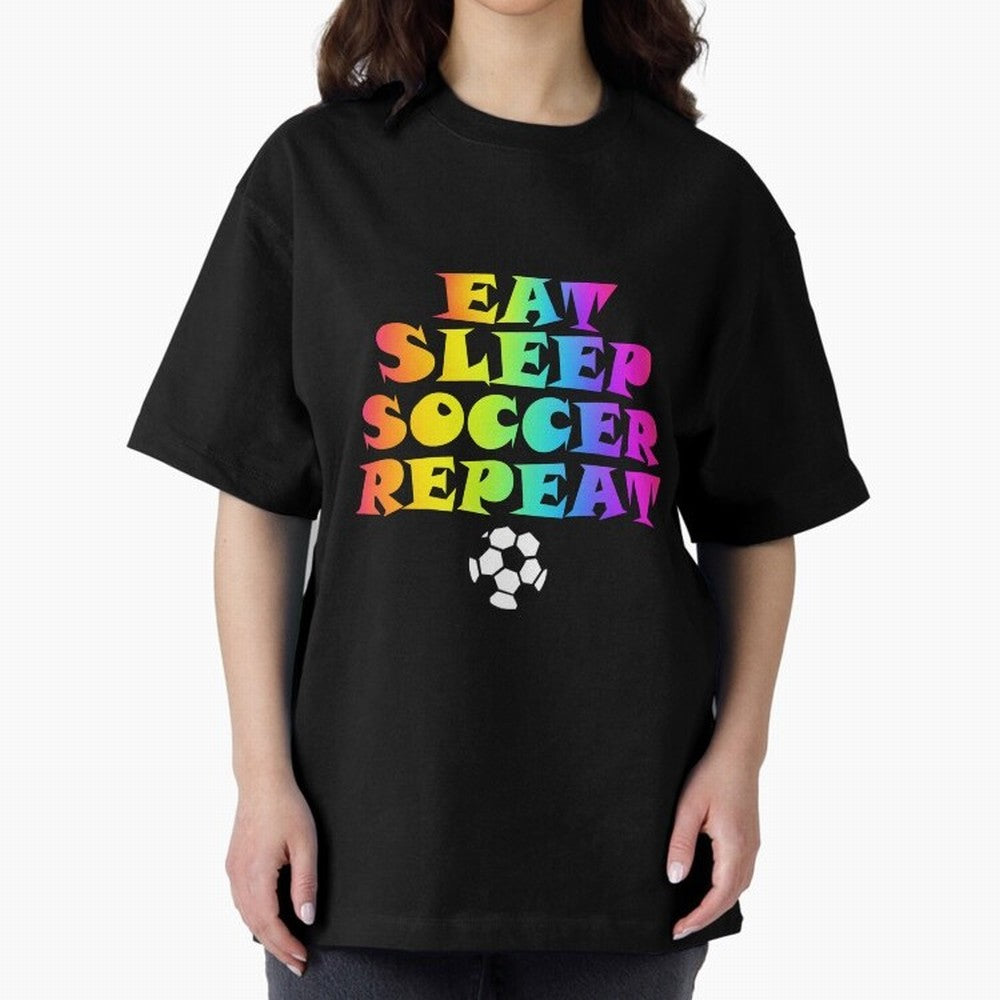 Eat Sleep Soccer Repeat - Football Active T-Shirt Make Your Look Match the FIFA World Cup 2026 USA Canada Mexico Journey through Messi and Cristiano Ronaldo Highlights, England and Germany Pride, Championship Spirit, Famous Goals, Roaring Crowds