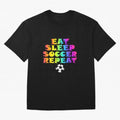 Eat Sleep Soccer Repeat - Football Active T-Shirt Make Your Look Match the FIFA World Cup 2026 USA Canada Mexico Journey through Messi and Cristiano Ronaldo Highlights, England and Germany Pride, Championship Spirit, Famous Goals, Roaring Crowds